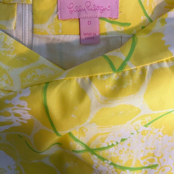 LILLY PULITZER Yellow Dandelion Skirt Size 0 EUC - Picture 2 of 6